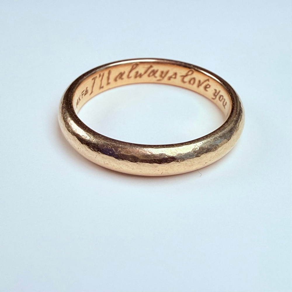 14K Solid Yellow Gold Frederick Goldman Classic Solid 4MM Band Vintage Ring SZ 9